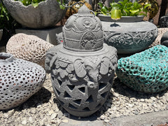 NEW Balinese Master Carved Lantern - Unique Balinese Feature Garden Lantern