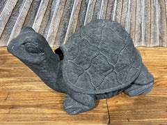 Balinese Cast Concrete Turtle Statue - Bali Turtle Statue - Small Turtle Statue