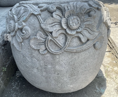 Balinese Master Carved Paras Pot - Unique High Quality Bali FEATURE POT 60x60cm