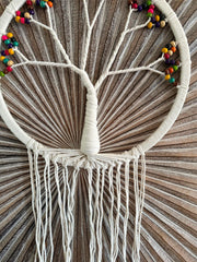 Balinese Handmade Tree of Life Dream Catcher - Macrame Tree of Life Wall Art