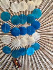 NEW Balinese Wooden Wooden Fish & Capiz Mobile / Windchime - Bali BOHO Mobile