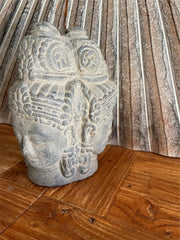 NEW Balinese Cast Concrete Hindu Trimurti Statue - Bali Hindu Tri Murti Statue