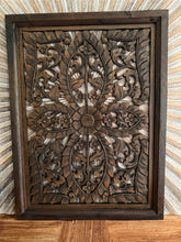Balinese Carved MDF/WOOD Framed Mandala Wall Panel - Balinese Carved Panel 80x60