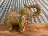 NEW Balinese Cast Concete Elephant with Carving - Bali Elephant Statue