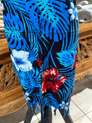 Bali Beach Sarong - Tropical Style Sarong - Bikini Cover Up - Bali Sarong Blue