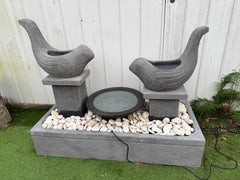 NEW Balinese 2 Birds w/Bowl Water Feature - Bali Bird Water Feature - Bali Bird