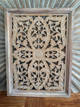 Balinese Carved MDF/WOOD Framed Mandala Wall Panel - Balinese Carved Panel 80x60