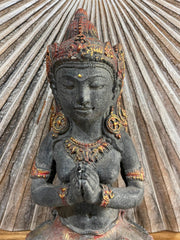 Balinese Cast Concrete Dewi Statue - Bali Dewi Statue - Bali Hindu Goddess