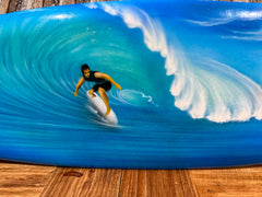 Bali Handmade Air Brushed Surfboard Wall Decor 80cm - Bali Surfer Surfboard Art