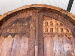 Authentic Balinese Teak Doors in Frame - Hand Carved Recycled Teak Bali Doors