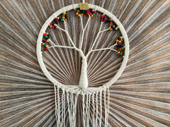 Balinese Handmade Tree of Life Dream Catcher - Macrame Tree of Life Wall Art