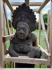 Hand Carved Traditional Balinese Dewi Statue / Water Feature - Bali Paras Statue