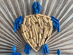 NEW Balinese Driftwood Turtle/Capiz Shell Windchime / Mobile - Turtle Windchime