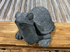 Balinese Cast Concrete Turtle Statue - Bali Turtle Statue - Small Turtle Statue