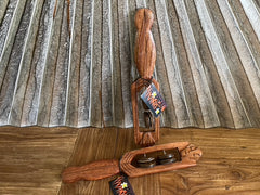 New Bali Wooden Tambourine - Hand Crafted Bali Coconut Shell JingleTambourine