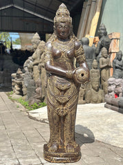 Balinese Master Carved LAVA Stone Dewi Statue / Water Feature - RARE PIECE!!