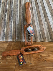 New Bali Wooden Tambourine - Hand Crafted Bali Coconut Shell JingleTambourine