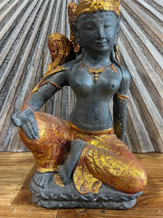 Balinese Cast Concrete Dewi Sri Statue - Bali Dewi Statue - Bali Hindu Goddess