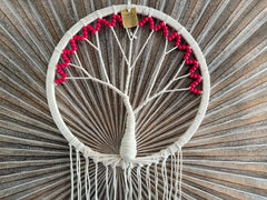 Balinese Handmade Tree of Life Dream Catcher - Macrame Tree of Life Wall Art