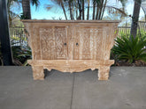 NEW BEAUTIFULLY HAND CARVED & CRAFTED TEAK WOOD BALINESE CABINET / VANITY