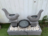 NEW Balinese 2 Birds w/Bowl Water Feature - Bali Bird Water Feature - Bali Bird
