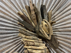 NEW Bali Handmade Driftwood Seahorse Wall Decor 85cm - Bali Driftwood Wall Art