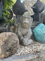 NEW Balinese Hand Carved Concrete Monkey Statue / Bali Monkey Statue - 2 Sizes