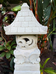 NEW Balinese Concrete Lantern on Stand - Bali Lantern - Balinese Garden Lantern