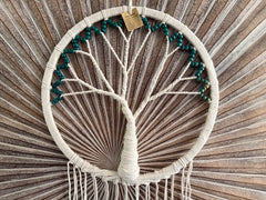 Balinese Handmade Tree of Life Dream Catcher - Macrame Tree of Life Wall Art