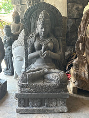 Quality Greenstone Balinese Buddha Statue - Dewi Statue on Stand - Bali Statue