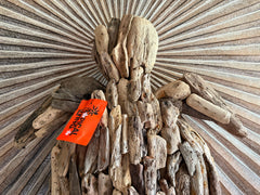 NEW Bali Handmade Driftwood Turtle Wall Decor 85cm - Bali Driftwood Wall Art