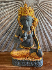 Balinese Cast Concrete Dewi Sri Statue - Bali Dewi Statue - Bali Hindu Goddess