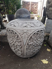 NEW Balinese Master Carved Paras Pot - Unique High Quality Bali FEATURE POT