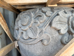 Balinese Master Carved Paras Pot - Unique High Quality Bali FEATURE POT 60x60cm