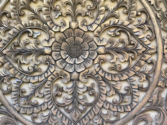 New Balinese Carved Mandala Panel - Bali Wall Art - Mandala Wall Art 180x100cm
