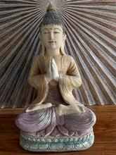 Balinese Cast Concrete Buddha Statue w/hand colouring - Bali Buddha Statue