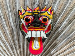 NEW Balinese Hand Crafted Barong Mask - Bali Barong Mask Wall Art - Bali Art