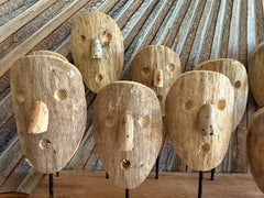 NEW Balinese Hand Carved & Crafted Wooden Mask Sculpture - Balinese Wood Art