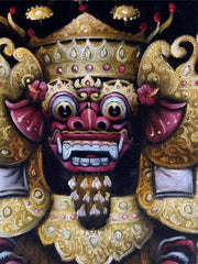 Quality Framed Balinese Barong Painting - Traditional Bali Painting