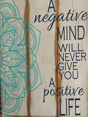 NEW Balinese Hand Crafted POSITIVE LIFE Sign - AFFIRMATION SIGN