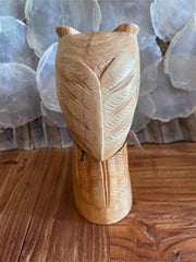 NEW Balinese Hand Carved Wooden Owl Sculpture - Wood Carved Owl