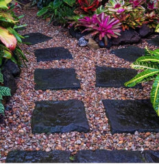 Balinese Lava Stone Stepper - Bali Garden Art - Bali Stepping Stone