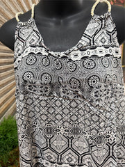 Ladies Cotton Bali Top / One Size / Balinese Summer Casual Top Racer Back Straps