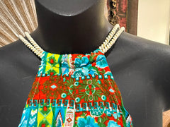 Ladies Cotton Bali Top / One Size / Balinese Summer Casual Top Racer Back Straps