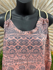 Ladies Cotton Bali Top / One Size / Balinese Summer Casual Top Racer Back Straps