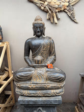 NEW Balinese Master Carved Polished LAVA Stone Buddha Statue - RARE PIECE!!