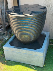 Balinese Ripple w/Flower Top Water Feature - Bali Water Feature - Bali Garden