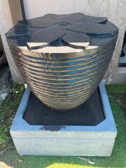 Balinese Ripple w/Flower Top Water Feature - Bali Water Feature - Bali Garden