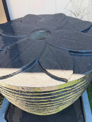 Balinese Ripple w/Flower Top Water Feature - Bali Water Feature - Bali Garden