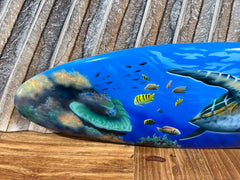 NEW Bali Handmade Air Brushed Surfboard Wall Decor 50cm - Bali Surfboard Sign